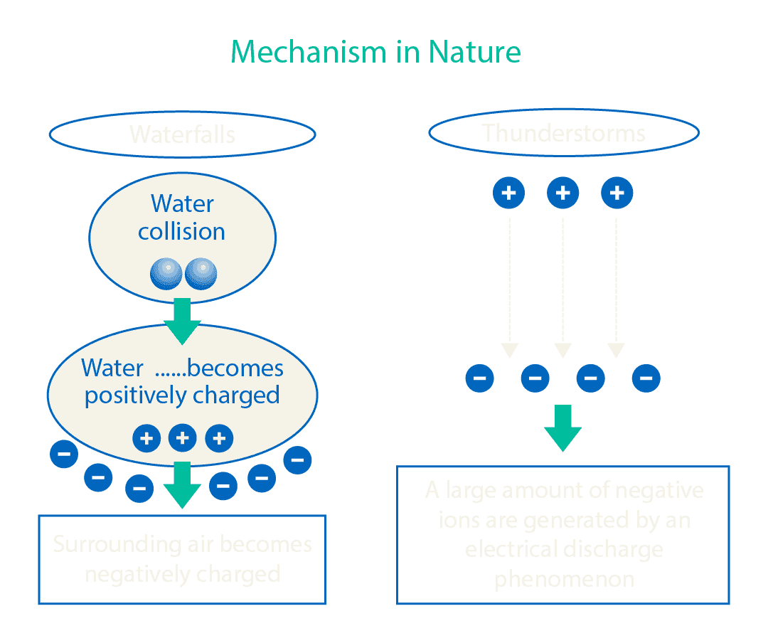 Negative ions in nature